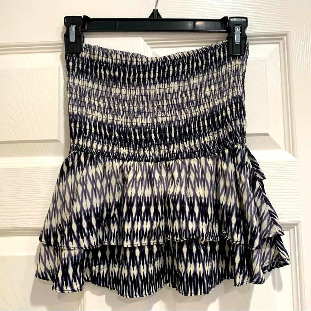 Strapless Smocked Top Forever 21 with ruffled layers